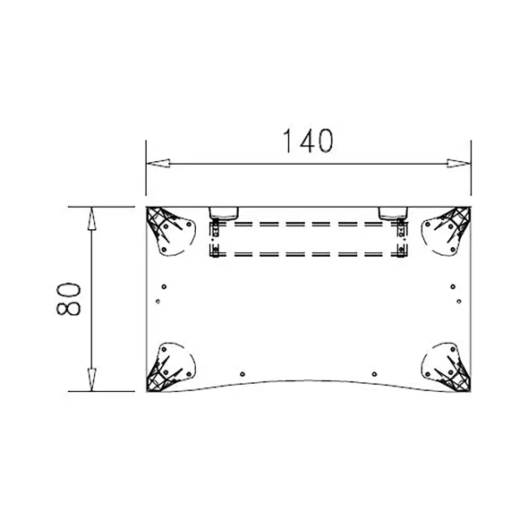 Bureau ergonomique droit Epure - l. 140 x pr. 80 cm
