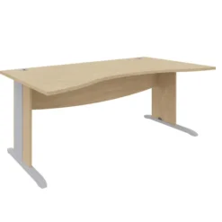 Bureau ergonomique Majesty - l. 180 x pr. 90 cm piétement dégagement latéral