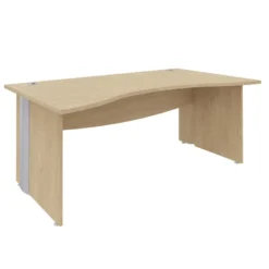 Bureau ergonomique Majesty - l. 180 x pr. 90 cm - pieds panneaux