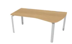 Bureau ergonomique éventail Epure - l. 180 x l. 98 x pr. 80 cm - convivialité latérale