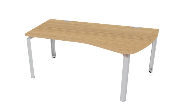 Bureau ergonomique éventail Epure - l. 180 x l. 98 x pr. 80 cm - convivialité latérale
