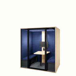 Cabine acoustique Cocon - 4 personnes - 1 écran