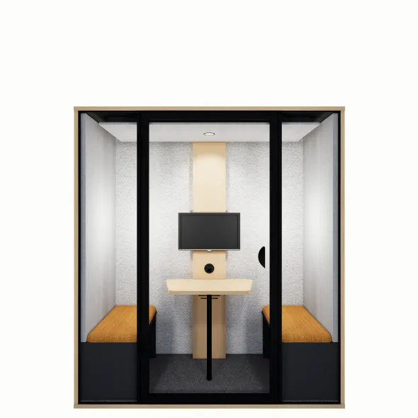 Cabine acoustique Cocon - 2 personnes - 1 écran
