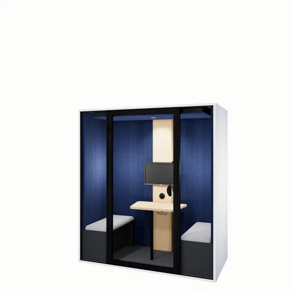 Cabine acoustique Cocon - 2 personnes - 1 écran