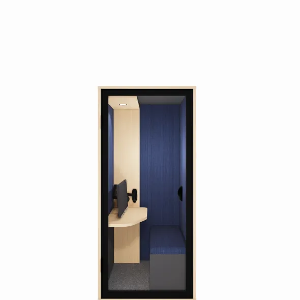 Cabine acoustique individuelle Cocon - avec assise - 1 écran
