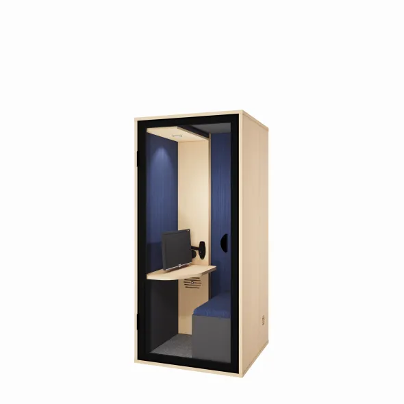 Cabine acoustique individuelle Cocon - avec assise - 1 écran