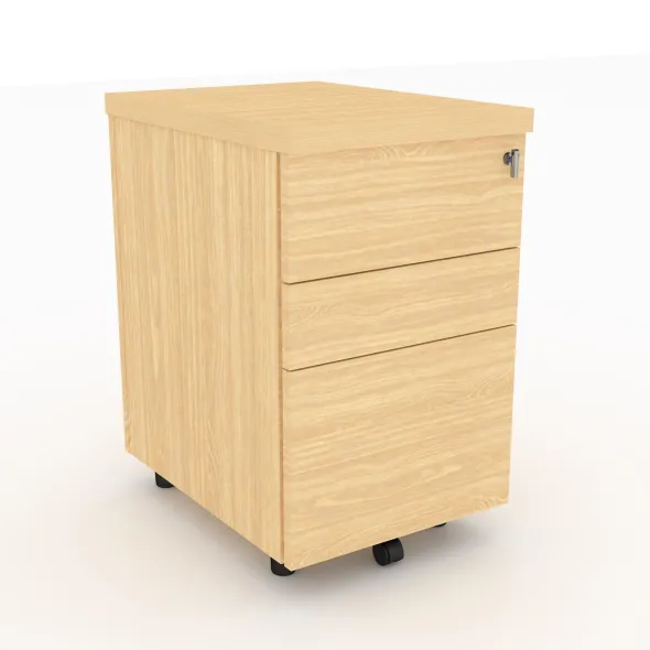 Caisson hauteur bureau Amphitéo - 2 tiroirs plats et 1 tiroir dossiers suspendus - pr. 60 cm