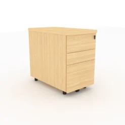 Caisson hauteur bureau Amphitéo - 2 tiroirs plats et 1 tiroir dossiers suspendus - pr. 80 cm