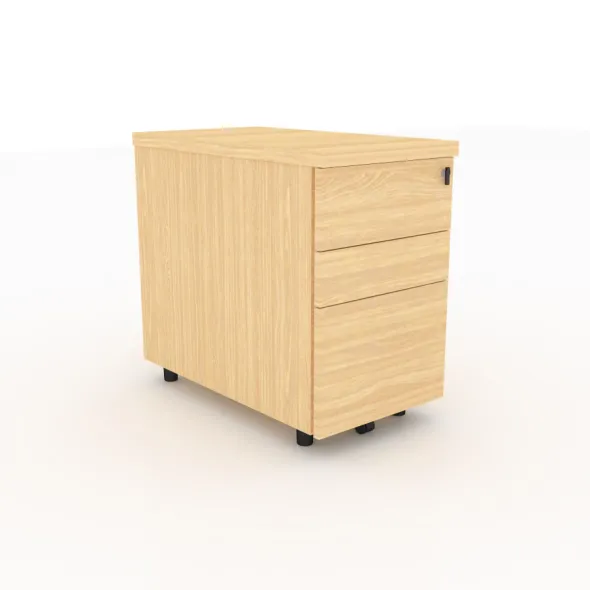 Caisson hauteur bureau Amphitéo - 2 tiroirs plats et 1 tiroir dossiers suspendus - pr. 80 cm