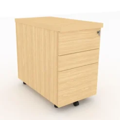 Caisson hauteur bureau Amphitéo - 2 tiroirs plats et 1 tiroir dossiers suspendus - pr. 80 cm