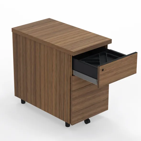 Caisson hauteur bureau Amphitéo - 2 tiroirs plats et 1 tiroir dossiers suspendus - pr. 80 cm
