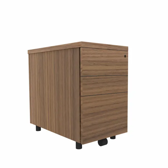Caisson hauteur bureau Amphitéo - 2 tiroirs plats et 1 tiroir dossiers suspendus - pr. 80 cm
