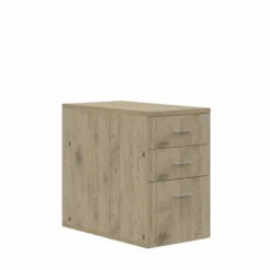 Caisson hauteur bureau Arial - 2 tiroirs plats + 1 tiroir dossiers suspendus - pr. 80 cm