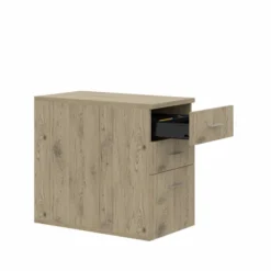 Caisson hauteur bureau Arial - 2 tiroirs plats + 1 tiroir dossiers suspendus - pr. 80 cm