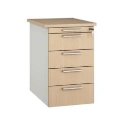 Caisson hauteur bureau Fusion - 4 tiroirs plats - pr. 66 cm - façade mélaminé