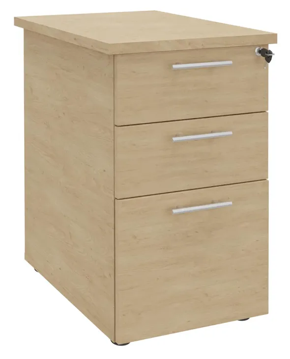 Caisson hauteur bureau Majesty - 2 tiroirs plats + 1 tiroir dossiers suspendus - pr. 60 cm