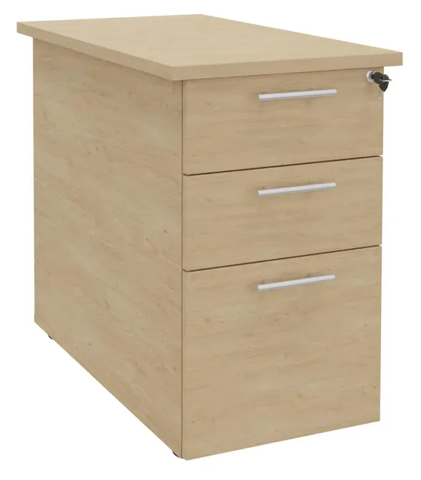 Caisson hauteur bureau Majesty - 2 tiroirs plats + 1 tiroir dossiers suspendus - pr. 80 cm