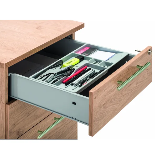 Caisson hauteur bureau Majesty - 4 tiroirs plats - pr. 80 cm