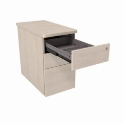 Caisson hauteur bureau mélaminé Evidence - 2 tiroirs plats + 1 tiroir dossiers suspendus - pr. 80 cm