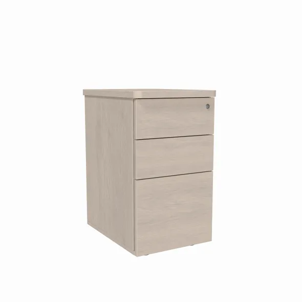 Caisson hauteur bureau mélaminé Evidence - 2 tiroirs plats + 1 tiroir dossiers suspendus - pr. 60 cm
