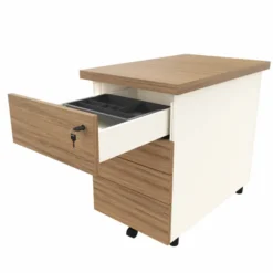 Caisson hauteur bureau mélaminé Epure - 4 tiroirs plats - pr. 80 cm