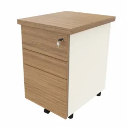 Caisson hauteur bureau mélaminé Epure - 2 tiroirs plats + 1 tiroir dossiers suspendus - pr. 60 cm
