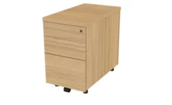 Caisson hauteur bureau mélaminé Epure - 2 tiroirs dossiers suspendus - pr. 80 cm