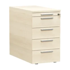Caisson hauteur bureau mélaminé Possilio - 4 tiroirs plats
