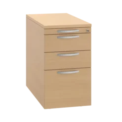 Caisson hauteur bureau mélaminé FrameOne II - 2 tiroirs plats + 1 tiroir dossiers suspendus - pr. 80 cm