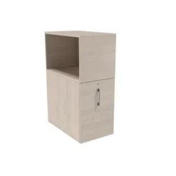 Caisson hauteur bureau mélaminé Evidence - 1 tiroir + niche - pr.80 cm