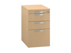 Caisson hauteur bureau mélaminé FrameOne II - 2 tiroirs plats + 1 tiroir dossiers suspendus - pr. 60 cm