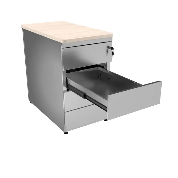 Caisson hauteur bureau métallique Corial - 4 tiroirs plats pr. 80 cm