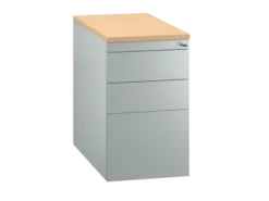 Caisson hauteur bureau métallique FrameOne II - 2 tiroirs plats + 1 tiroir dossiers suspendus - pr. 80 cm