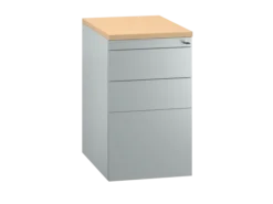 Caisson hauteur bureau métallique FrameOne II - 2 tiroirs plats + 1 tiroir dossiers suspendus - pr. 60 cm