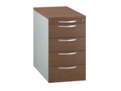 Caisson hauteur bureau placage bois/mélaminé FrameOne II Manager - 4 tiroirs plats - pr. 80 cm