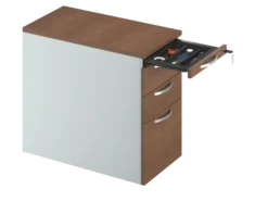 Caisson hauteur bureau placage bois/mélaminé FrameOne II Manager - 2 tiroirs plats + 1 tiroir doss. susp. - pr. 80 cm