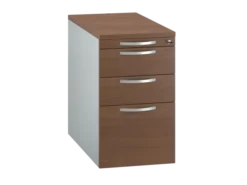 Caisson hauteur bureau placage bois/mélaminé FrameOne II Manager - 2 tiroirs plats + 1 tiroir doss. susp. - pr. 80 cm