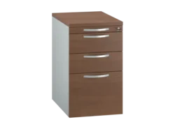 Caisson hauteur bureau placage bois/mélaminé FrameOne II Manager - 2 tiroirs plats + 1 tiroir doss. susp. - pr. 60 cm