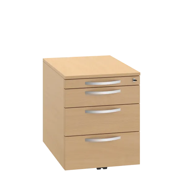Caisson mobile mélaminé FrameOne II - 3 tiroirs plats