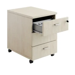 Caisson mobile mélaminé Obade - 3 tiroirs plats