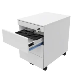 Caisson mobile métallique Epure - 3 tiroirs plats - sans coiffe