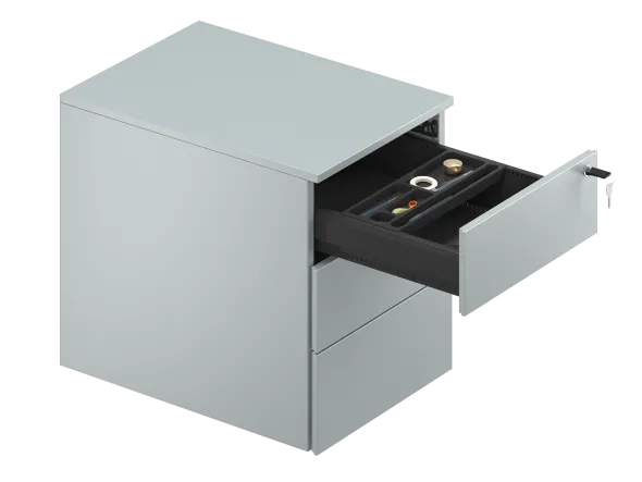 Caisson mobile métallique FrameOne II - 3 tiroirs plats - sans coiffe