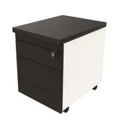 Caisson mobile placage bois/mélaminé Epure Manager - 1 tiroir plat + 1 tiroir dossiers suspendus
