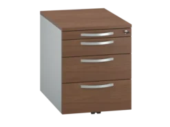 Caisson mobile placage bois/mélaminé FrameOne II Manager - 3 tiroirs plats