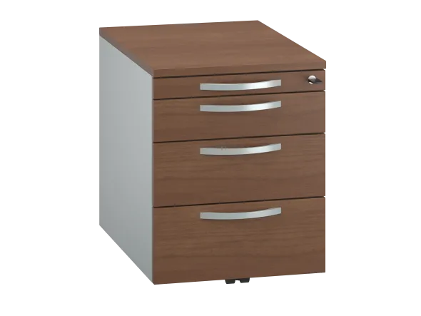 Caisson mobile placage bois/mélaminé FrameOne II Manager - 3 tiroirs plats