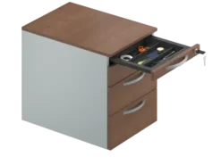 Caisson mobile placage bois/mélaminé FrameOne II Manager - 3 tiroirs plats
