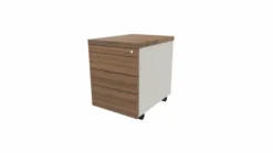 Caisson mobile placage bois/mélaminé Epure Manager - 3 tiroirs plats