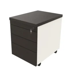 Caisson mobile placage bois/mélaminé Epure Manager - 3 tiroirs plats