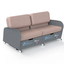 Canapé lit - Aretha - l. 172 x h. 90 x pr. 101 cm - avec matelas mousse l. 132 x h. 186 x ép. 10 cm