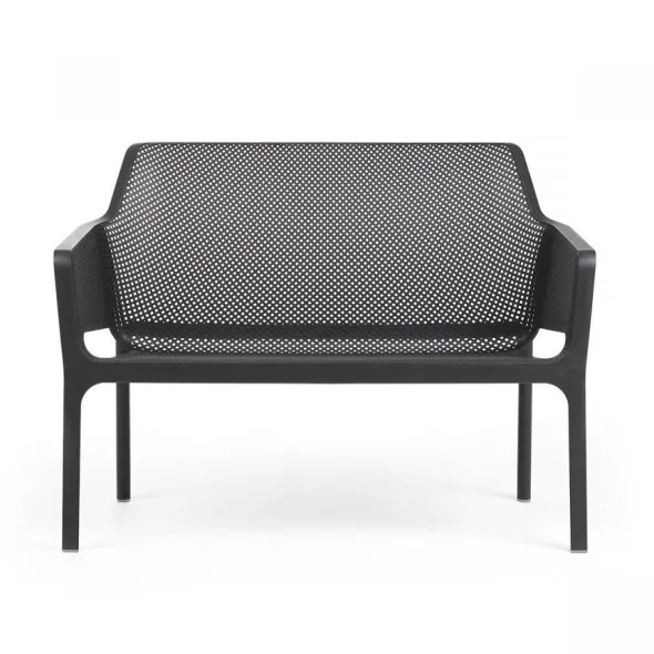 Canapé Net - l. 116 x h. 86,5 x pr. 71 cm - structure en polypropylène anti UV - empilable